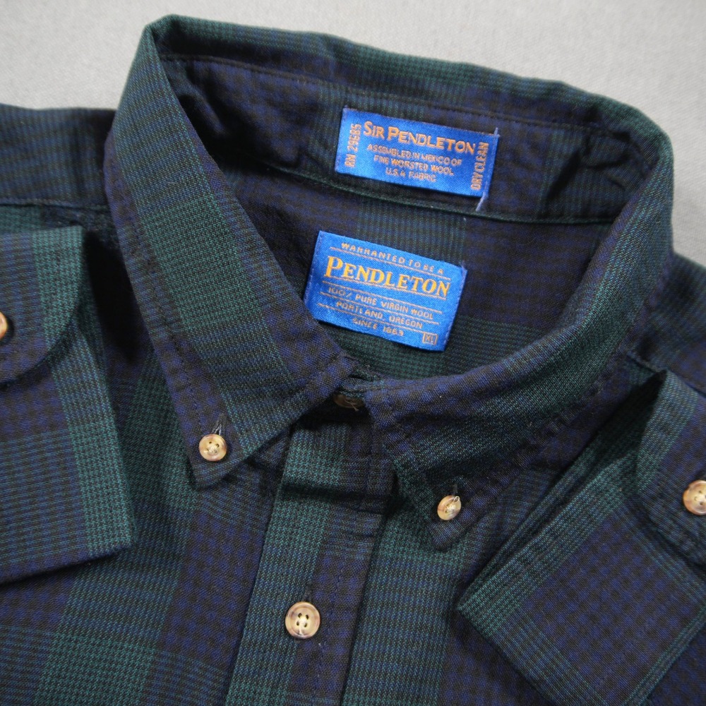 Vintage Pendleton Sir Pendleton Tartan Plaid Men Shirt XL Academia Prep Outdoor